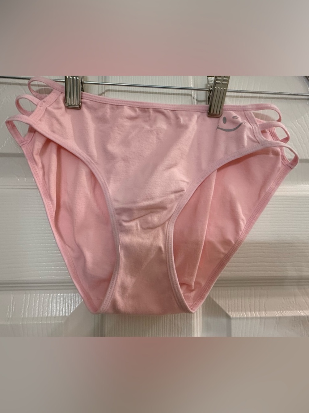 NWOT:  VTG Joe Boxer Light Pink Bikini Briefs with Smiley Reflective Accent